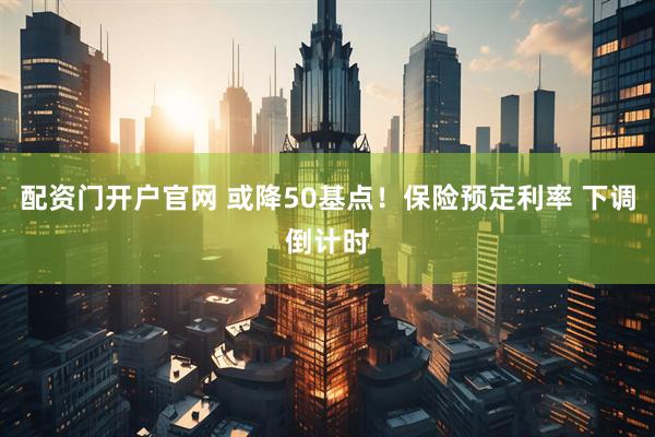 配资门开户官网 或降50基点！保险预定利率 下调倒计时